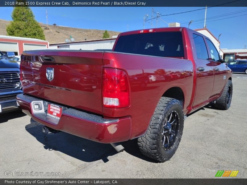 Delmonico Red Pearl / Black/Diesel Gray 2018 Ram 1500 Express Crew Cab