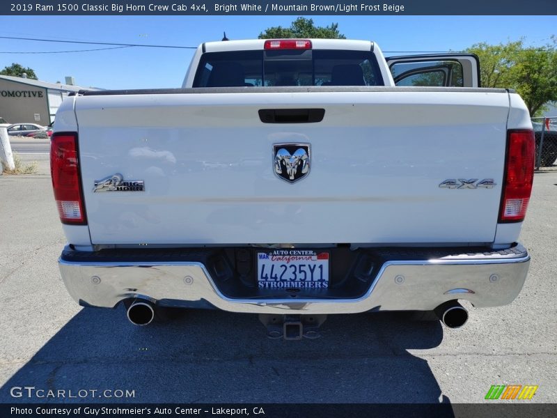 Bright White / Mountain Brown/Light Frost Beige 2019 Ram 1500 Classic Big Horn Crew Cab 4x4