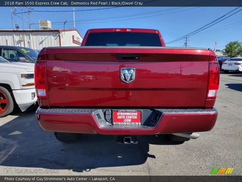 Delmonico Red Pearl / Black/Diesel Gray 2018 Ram 1500 Express Crew Cab