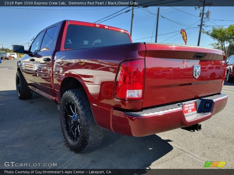 Delmonico Red Pearl / Black/Diesel Gray 2018 Ram 1500 Express Crew Cab