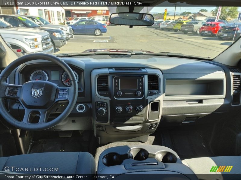 Delmonico Red Pearl / Black/Diesel Gray 2018 Ram 1500 Express Crew Cab