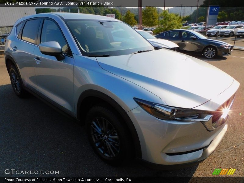 Sonic Silver Metallic / Black 2021 Mazda CX-5 Touring AWD