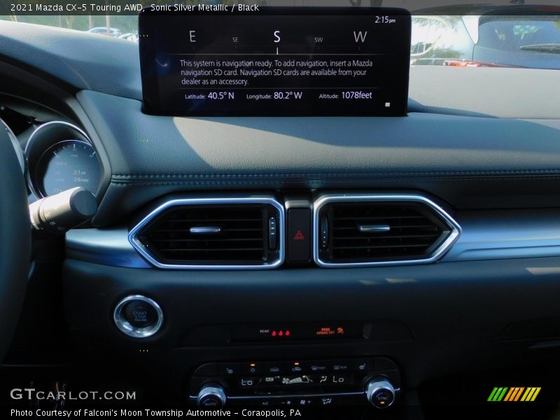 Sonic Silver Metallic / Black 2021 Mazda CX-5 Touring AWD