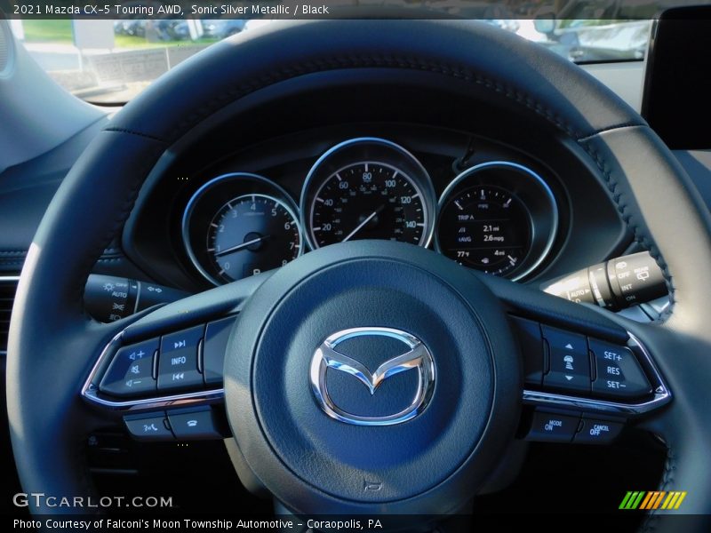 Sonic Silver Metallic / Black 2021 Mazda CX-5 Touring AWD