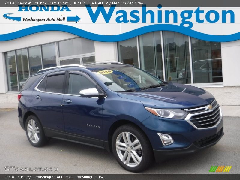 Kinetic Blue Metallic / Medium Ash Gray 2019 Chevrolet Equinox Premier AWD