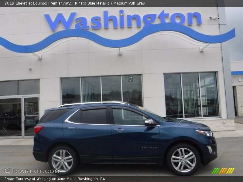 Kinetic Blue Metallic / Medium Ash Gray 2019 Chevrolet Equinox Premier AWD