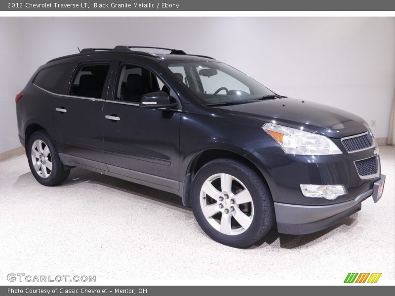 Black Granite Metallic / Ebony 2012 Chevrolet Traverse LT
