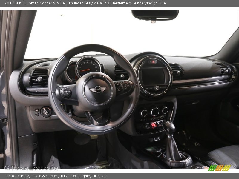 Thunder Gray Metallic / Chesterfield Leather/Indigo Blue 2017 Mini Clubman Cooper S ALL4