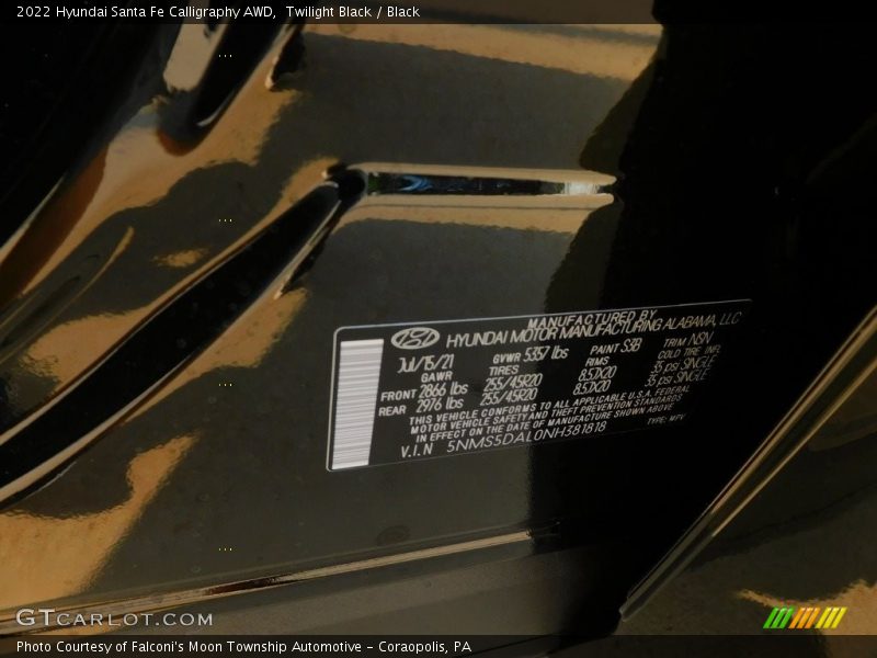 Twilight Black / Black 2022 Hyundai Santa Fe Calligraphy AWD