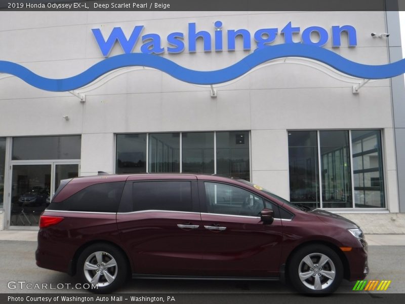 Deep Scarlet Pearl / Beige 2019 Honda Odyssey EX-L