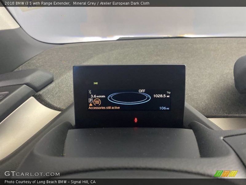 Mineral Grey / Atelier European Dark Cloth 2018 BMW i3 S with Range Extender