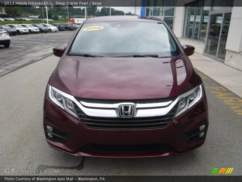Deep Scarlet Pearl / Beige 2019 Honda Odyssey EX-L