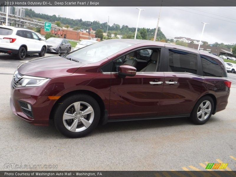 Deep Scarlet Pearl / Beige 2019 Honda Odyssey EX-L