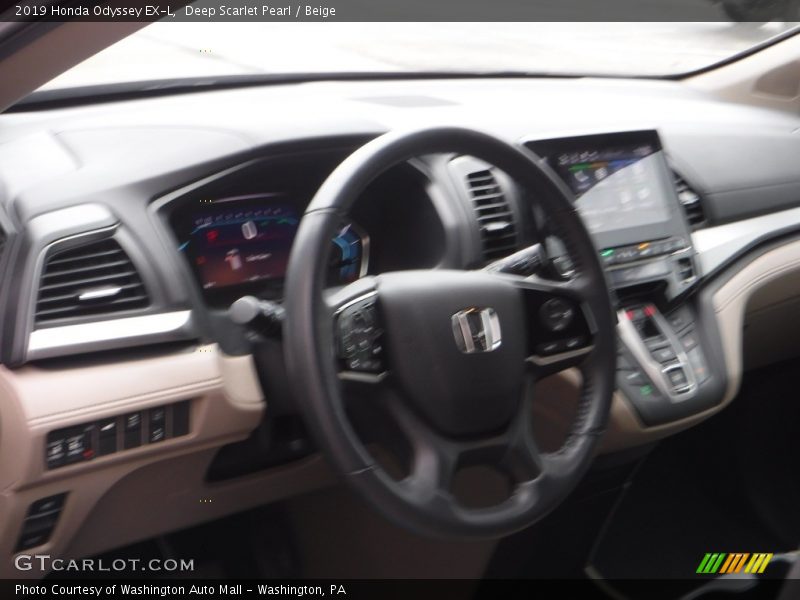 Deep Scarlet Pearl / Beige 2019 Honda Odyssey EX-L
