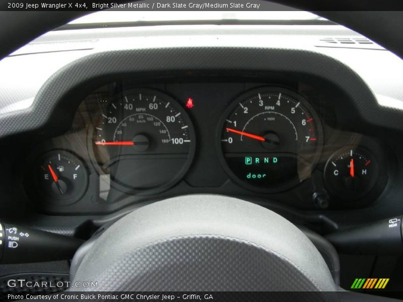 Bright Silver Metallic / Dark Slate Gray/Medium Slate Gray 2009 Jeep Wrangler X 4x4