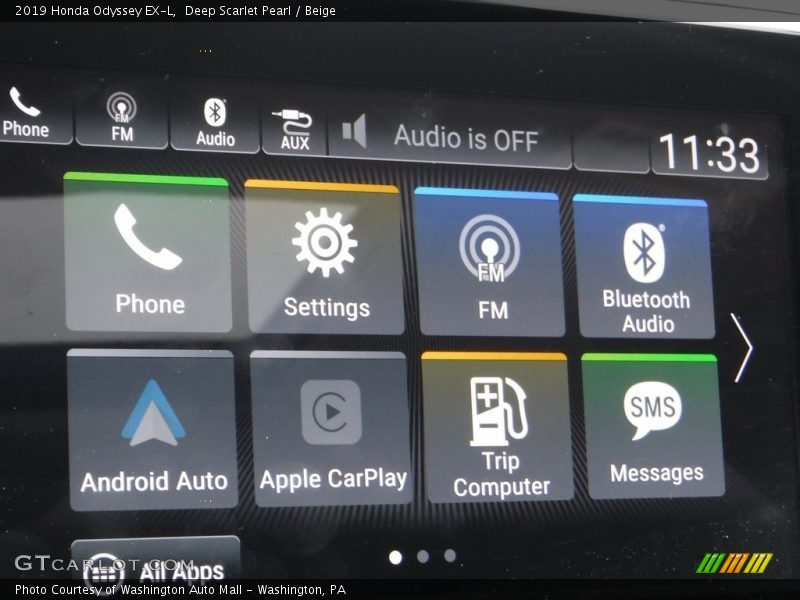 Deep Scarlet Pearl / Beige 2019 Honda Odyssey EX-L