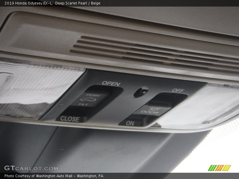 Deep Scarlet Pearl / Beige 2019 Honda Odyssey EX-L