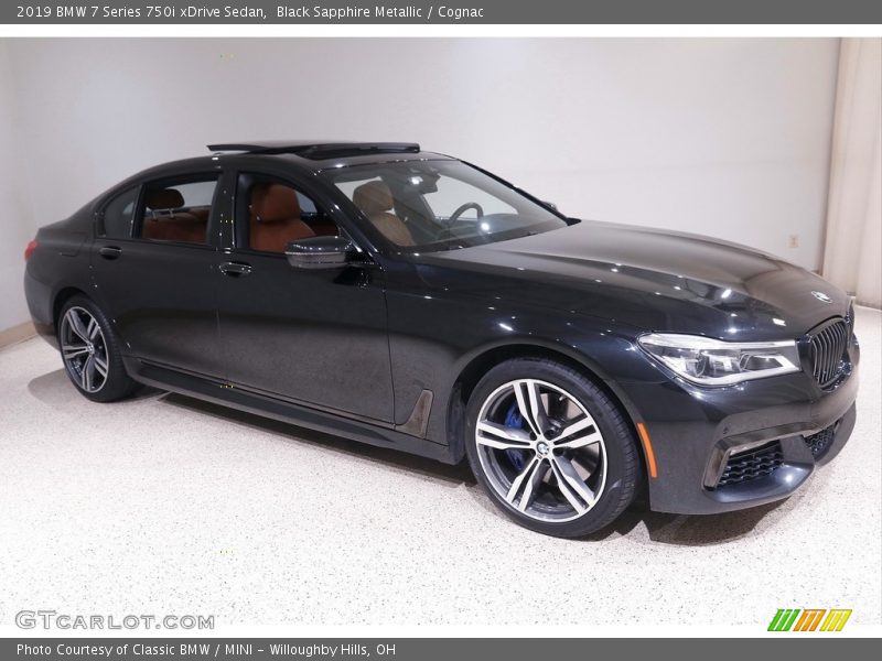 Black Sapphire Metallic / Cognac 2019 BMW 7 Series 750i xDrive Sedan