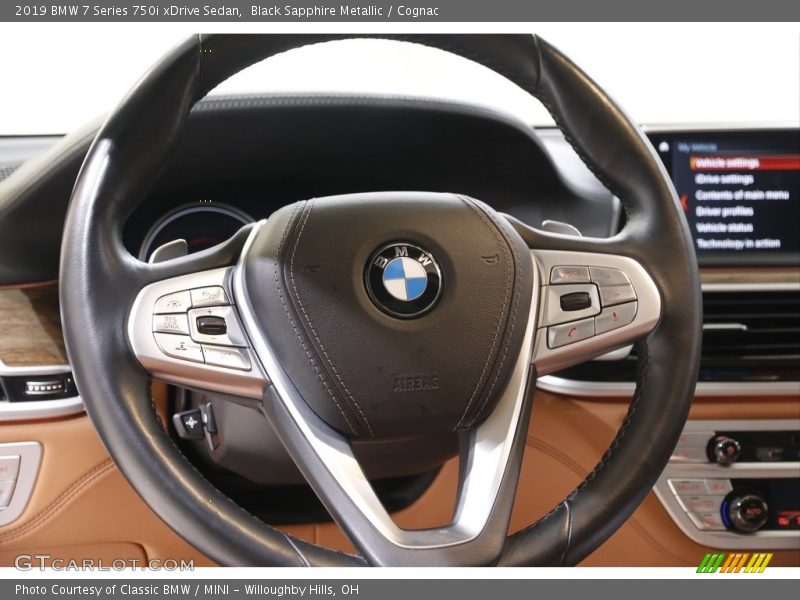 Black Sapphire Metallic / Cognac 2019 BMW 7 Series 750i xDrive Sedan