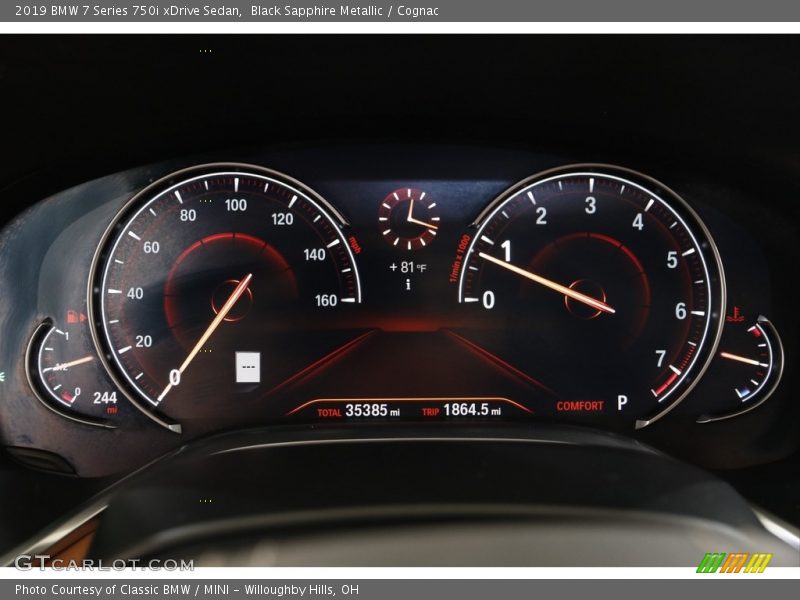 Black Sapphire Metallic / Cognac 2019 BMW 7 Series 750i xDrive Sedan