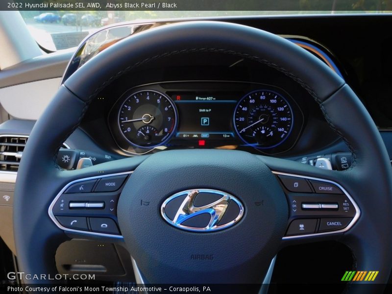 Abyss Black Pearl / Black 2022 Hyundai Palisade SEL AWD