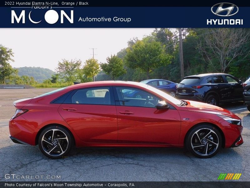 Orange / Black 2022 Hyundai Elantra N-Line