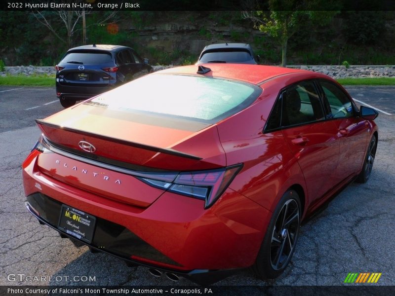 Orange / Black 2022 Hyundai Elantra N-Line