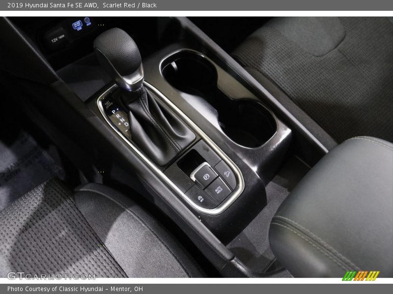 Scarlet Red / Black 2019 Hyundai Santa Fe SE AWD