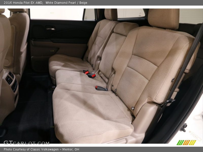White Diamond Pearl / Beige 2016 Honda Pilot EX AWD