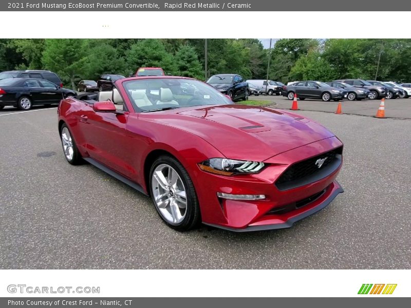 Front 3/4 View of 2021 Mustang EcoBoost Premium Convertible