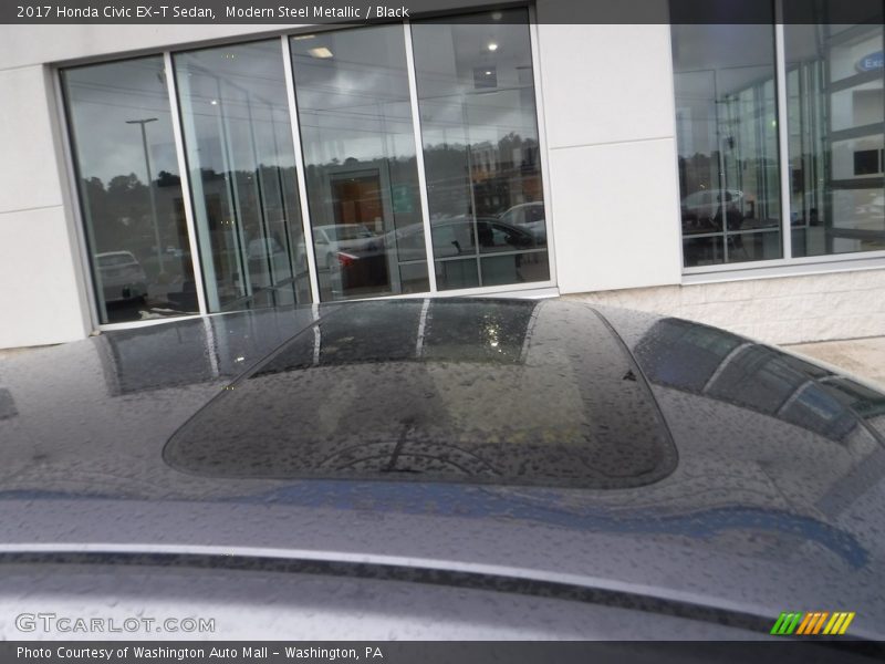Modern Steel Metallic / Black 2017 Honda Civic EX-T Sedan