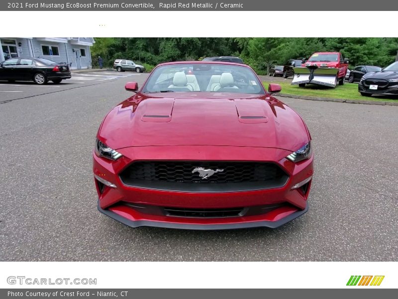 Rapid Red Metallic / Ceramic 2021 Ford Mustang EcoBoost Premium Convertible