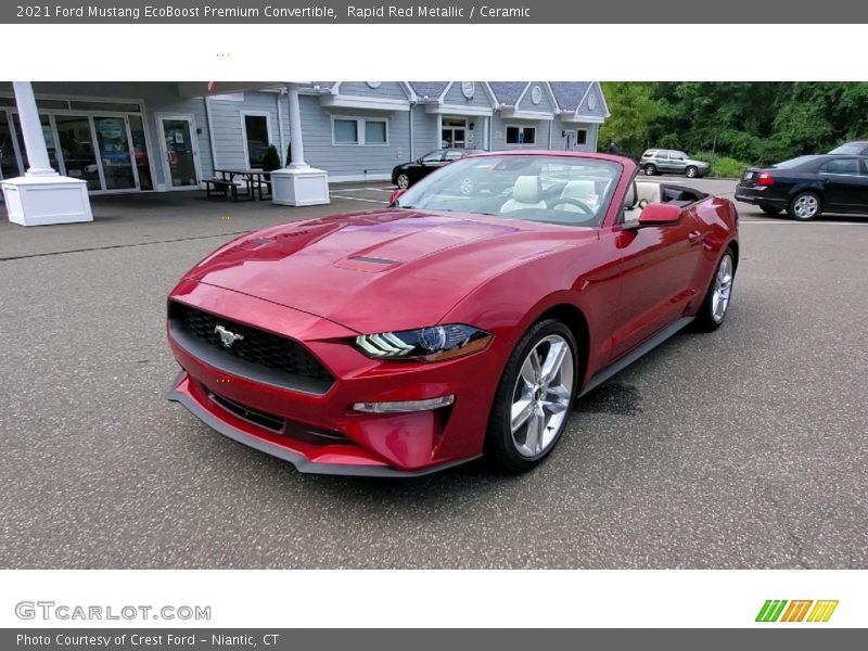 Rapid Red Metallic / Ceramic 2021 Ford Mustang EcoBoost Premium Convertible