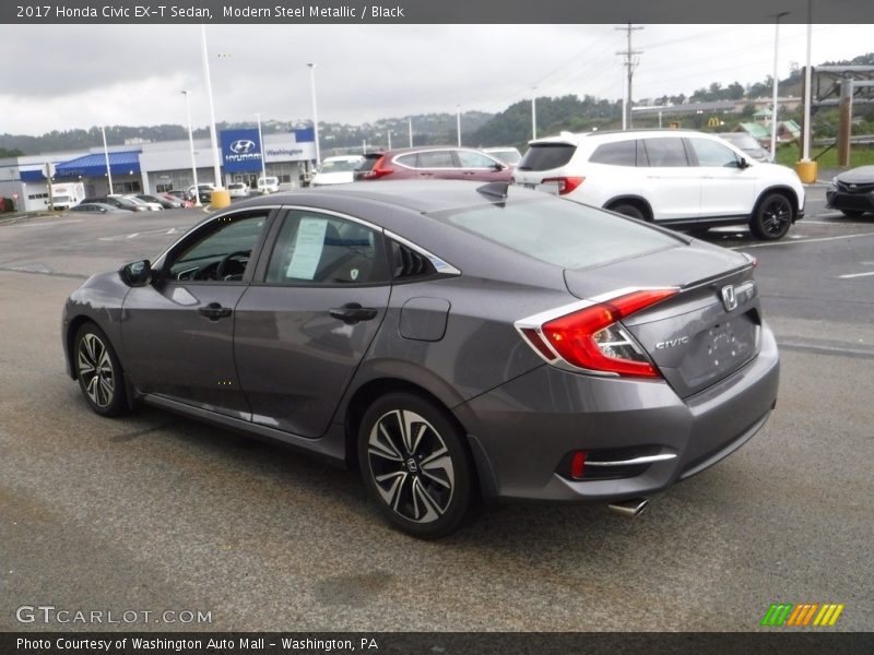Modern Steel Metallic / Black 2017 Honda Civic EX-T Sedan