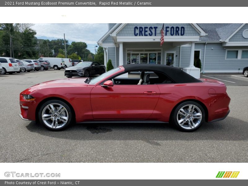 Rapid Red Metallic / Ceramic 2021 Ford Mustang EcoBoost Premium Convertible