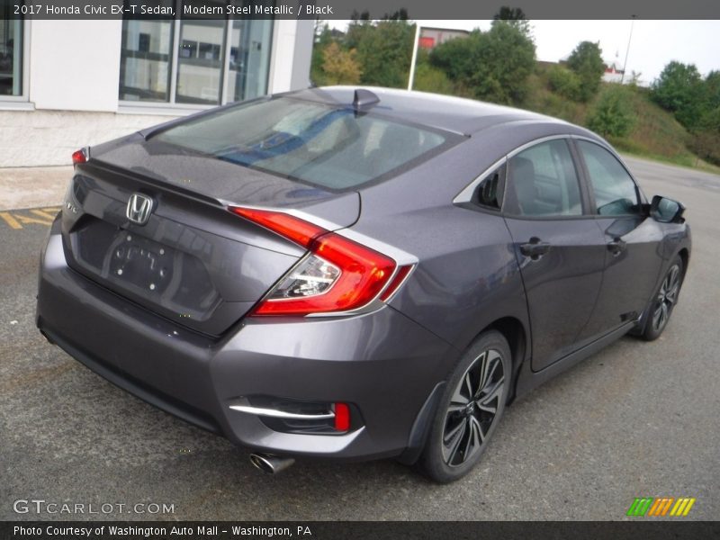 Modern Steel Metallic / Black 2017 Honda Civic EX-T Sedan