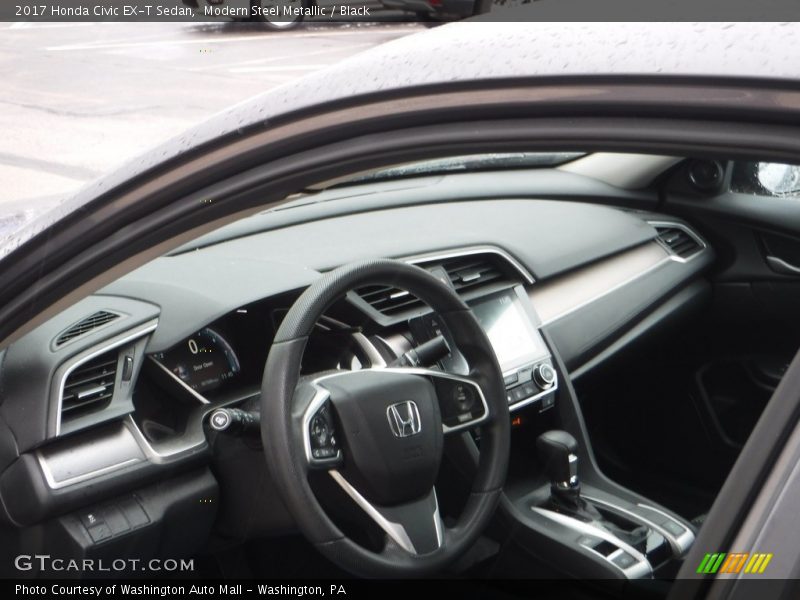 Modern Steel Metallic / Black 2017 Honda Civic EX-T Sedan