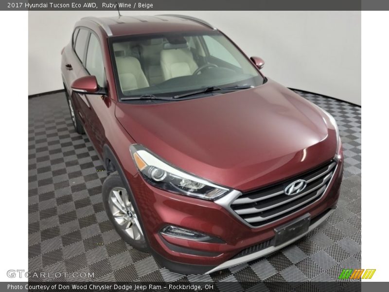 Ruby Wine / Beige 2017 Hyundai Tucson Eco AWD
