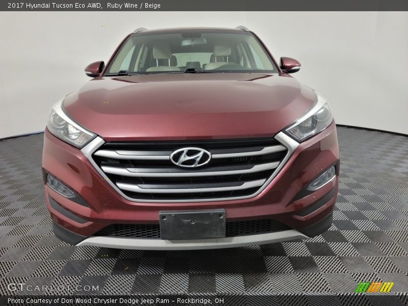 Ruby Wine / Beige 2017 Hyundai Tucson Eco AWD