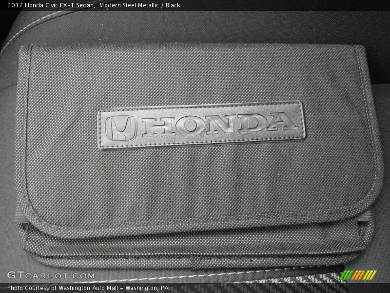 Modern Steel Metallic / Black 2017 Honda Civic EX-T Sedan