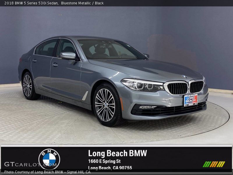 Bluestone Metallic / Black 2018 BMW 5 Series 530i Sedan