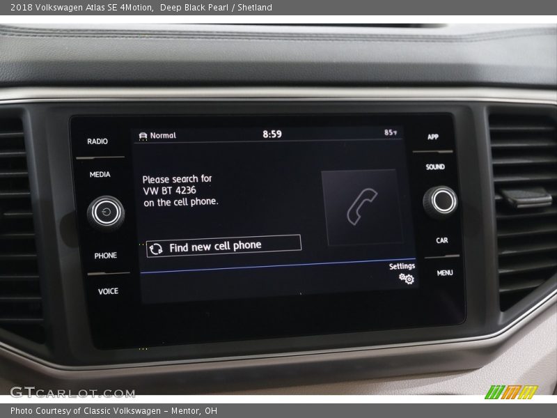 Deep Black Pearl / Shetland 2018 Volkswagen Atlas SE 4Motion