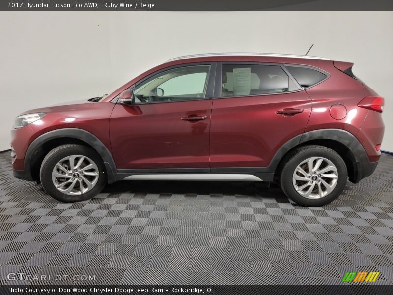 Ruby Wine / Beige 2017 Hyundai Tucson Eco AWD