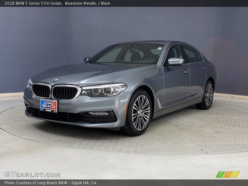Bluestone Metallic / Black 2018 BMW 5 Series 530i Sedan