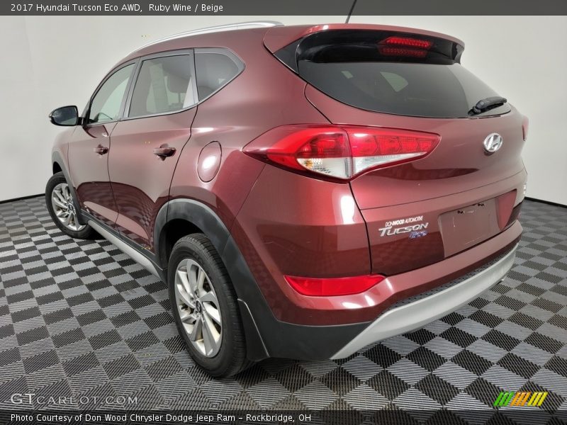 Ruby Wine / Beige 2017 Hyundai Tucson Eco AWD