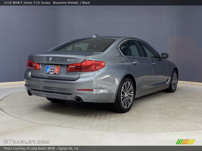 Bluestone Metallic / Black 2018 BMW 5 Series 530i Sedan