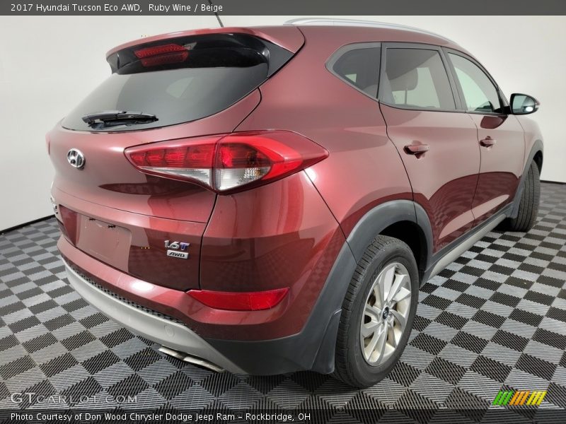 Ruby Wine / Beige 2017 Hyundai Tucson Eco AWD