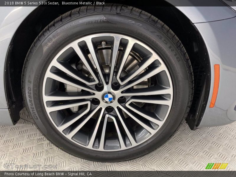 Bluestone Metallic / Black 2018 BMW 5 Series 530i Sedan