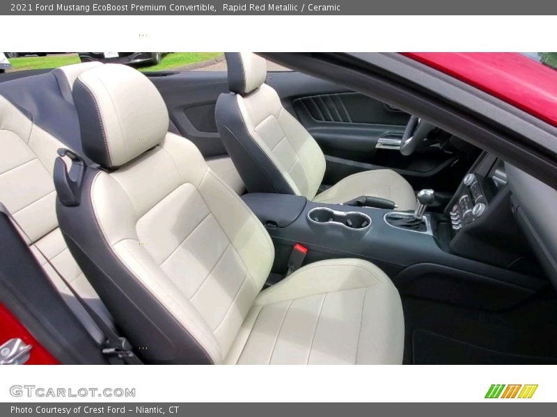 Front Seat of 2021 Mustang EcoBoost Premium Convertible