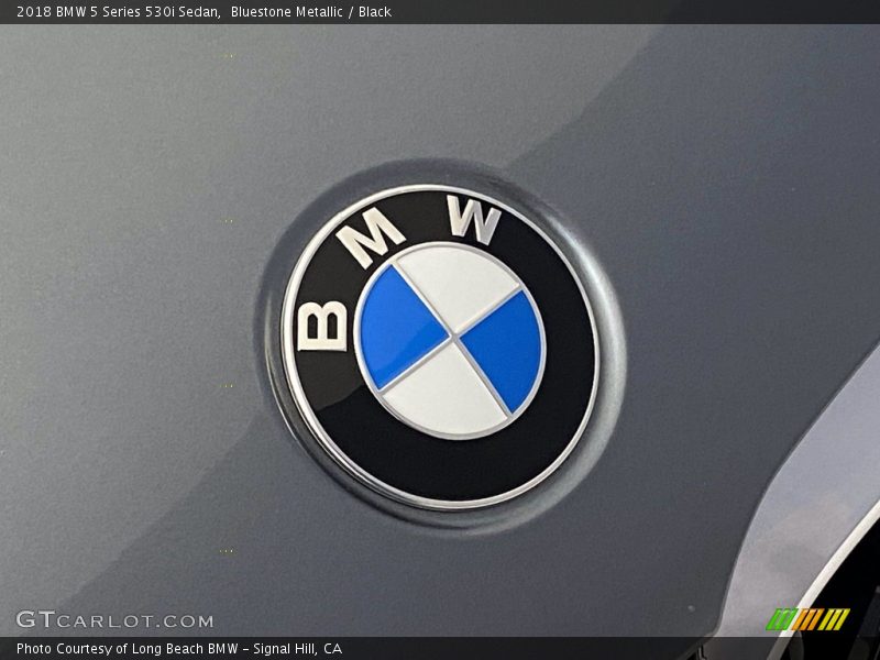 Bluestone Metallic / Black 2018 BMW 5 Series 530i Sedan